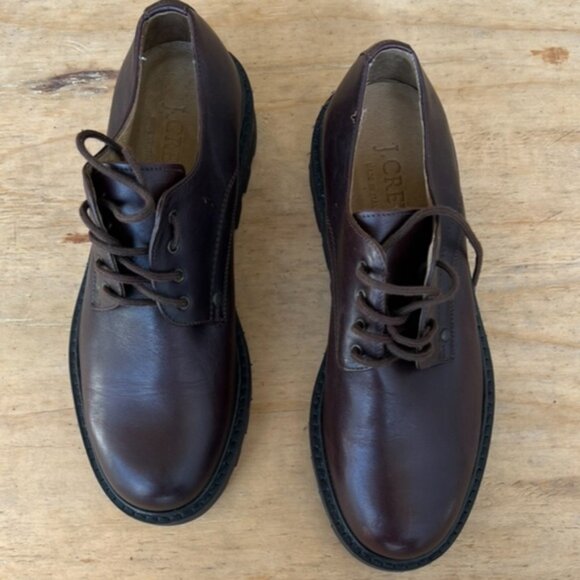 J.Crew Leather Lace Up Oxfords.Made In Italy. Brown.Rubber Sole Men’s Size 9 main image 5